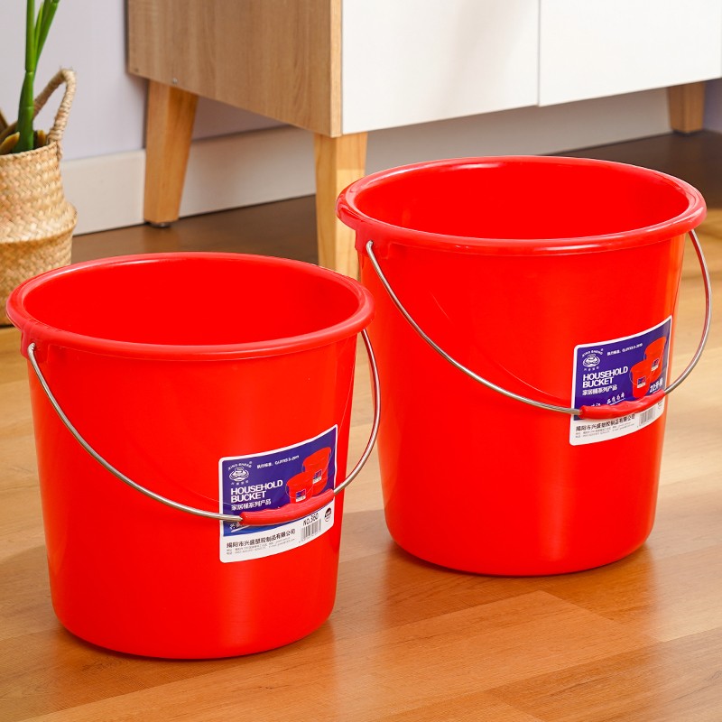 PP Plastic Bucket Manufacturer - High Quality Red Color Portable