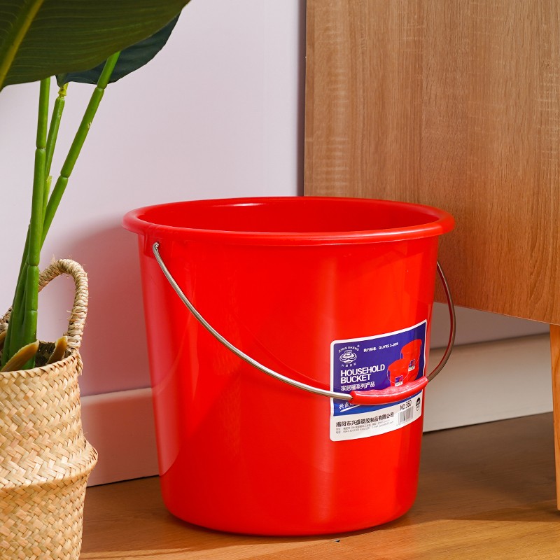 PP Plastic Bucket Manufacturer - High Quality Red Color Portable