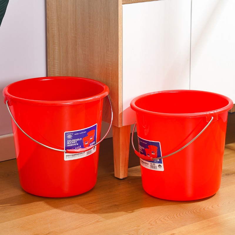 PP Plastic Bucket Manufacturer - High Quality Red Color Portable