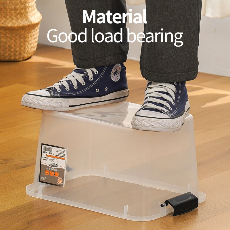 Storage Container Manufacturer - 25L Transparent with Wheel Handle