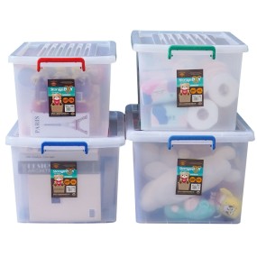 Storage Bin Box Manufacturer - Clear Transparent with Wheels