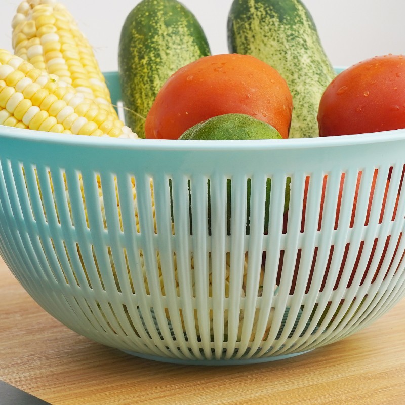 Plastic Drain Basket Manufacturer - Kitchen Thickening for Fruits