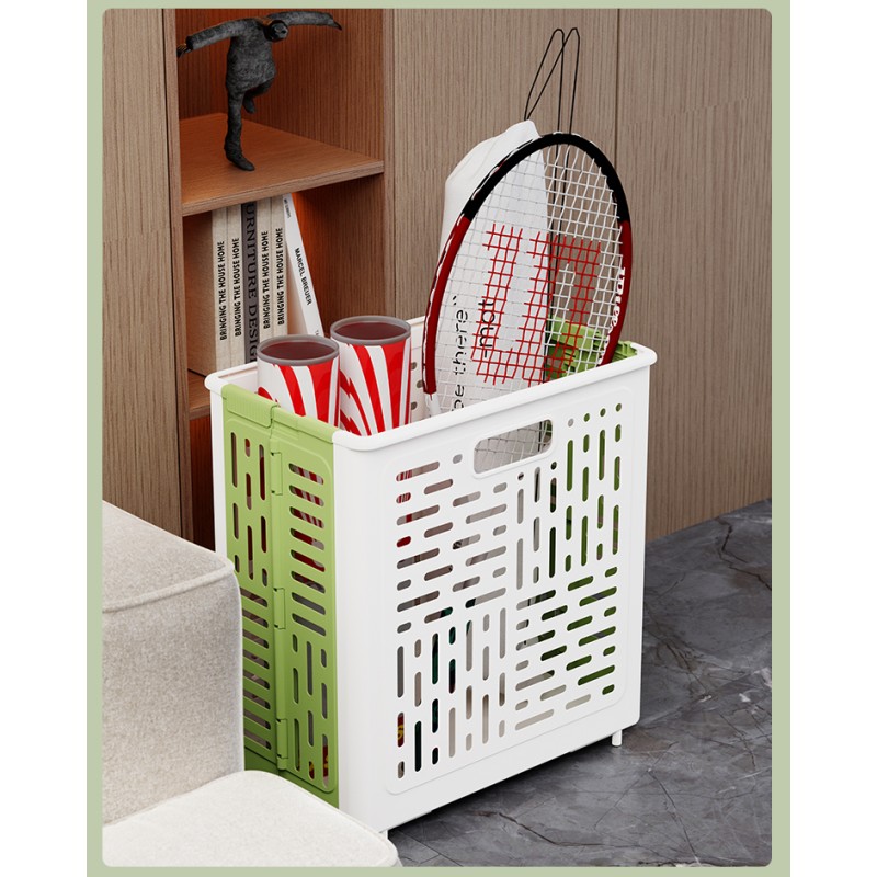 Laundry Basket Manufacturer - Medium Foldable Plastic with Wheels