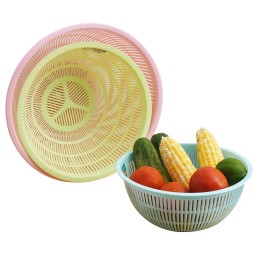 Plastic Drain Basket Manufacturer - Kitchen Thickening for Fruits