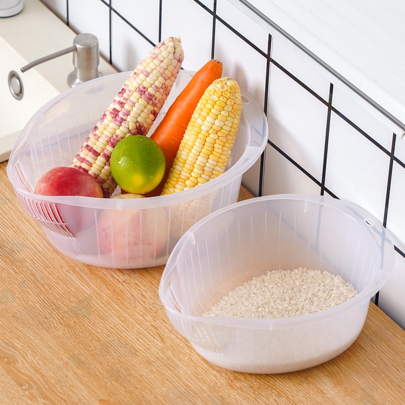 Mini Fruit Basket Manufacturer - Plastic Rice Strainer Vegetable Colander