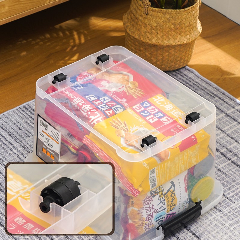 Clear Plastic Box Manufacturer - 55L Custom with Handle Wheel