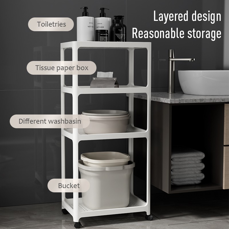 Storage Shelf Factory - 4 Tier Plastic Pull Out