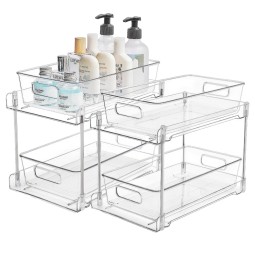 Bathroom Organizer Manufacturer - Stackable 2 Tier Rectangle