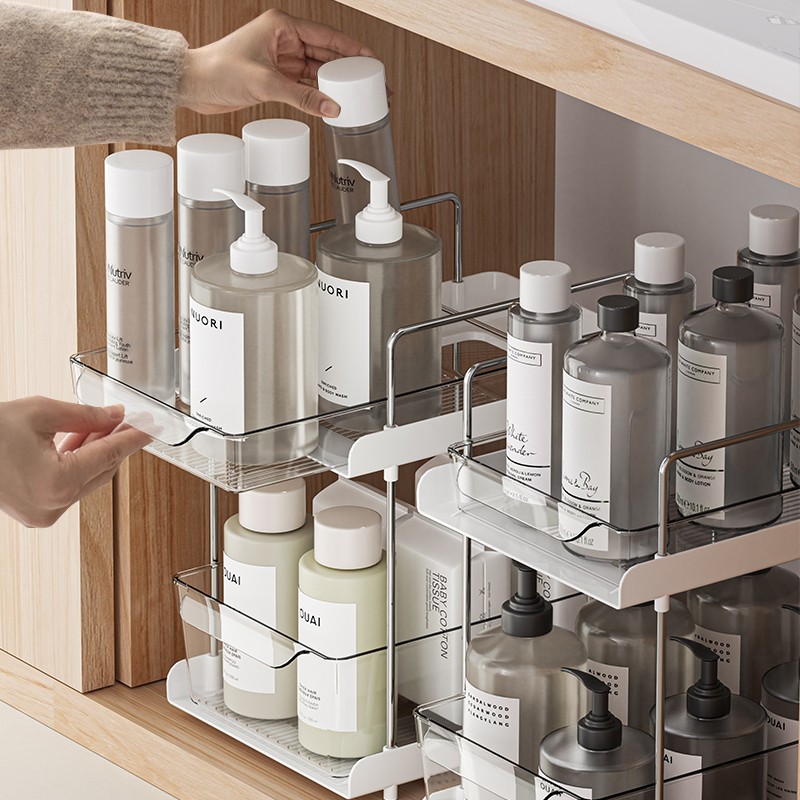 Bathroom Organizer Manufacturer - Stackable 2 Tier Rectangle