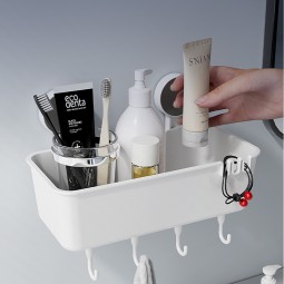 Bathroom Storage Rack Manufacturer - 4 Hooks Traceless Basket