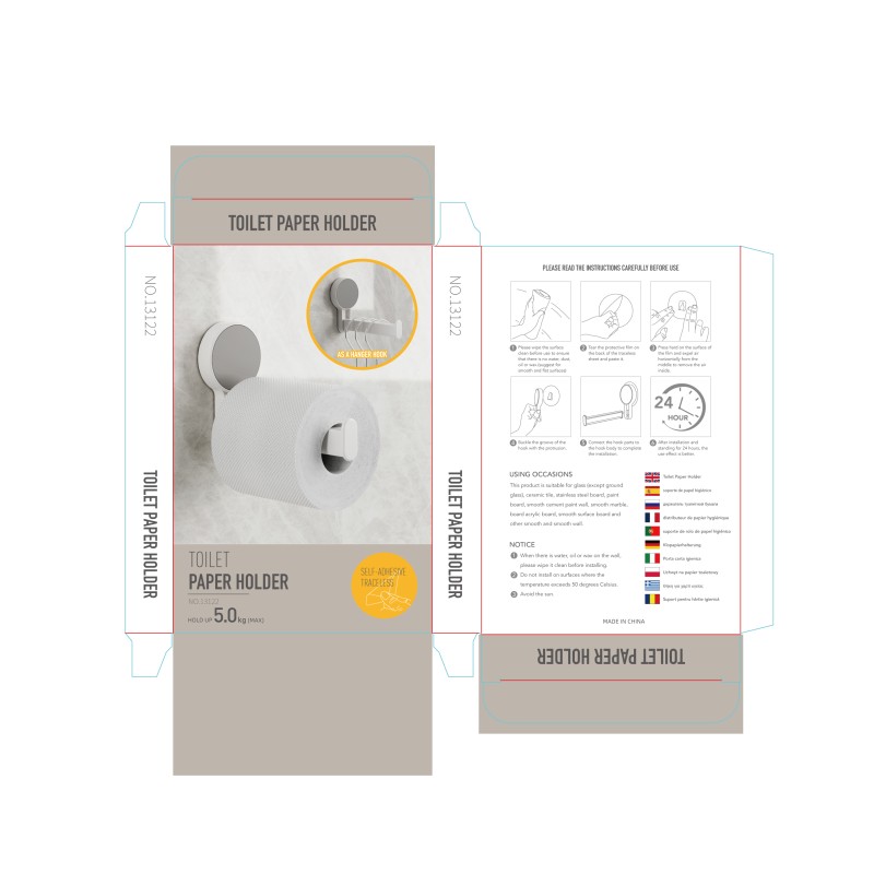 Toilet Paper Holder Factory - Wall Mounted Magic Sticker