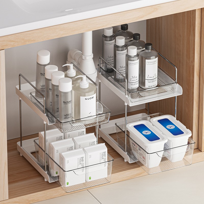 Bathroom Organizer Manufacturer - Stackable 2 Tier Rectangle