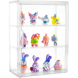 Acrylic Display Case Manufacturer - 3 Tier Figure Display with Movable Plates