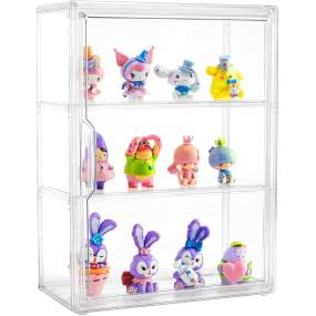 Acrylic Display Case Manufacturer - 3 Tier Figure Display with Movable Plates