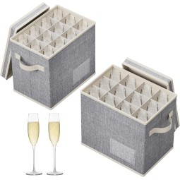 Wine Glass Organizer Manufacturer - New Design 12-Grid Foldable