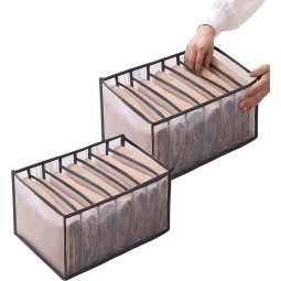 Wardrobe Organizer Manufacturer - 2 Pack 7 Grids Washable Nylon