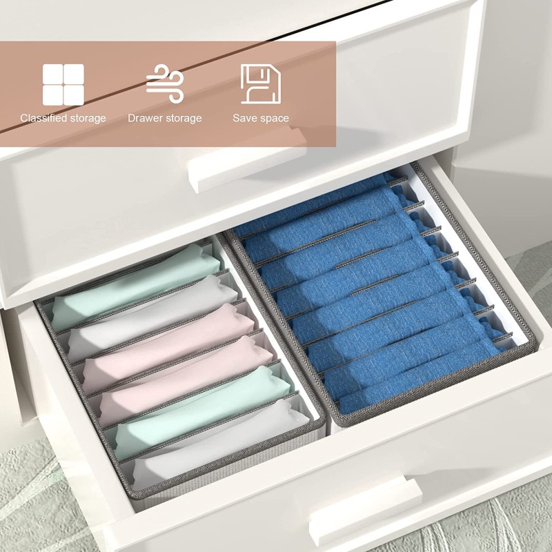 Closet Organizer Manufacturer - 7 Grids for Jeans Pants Home