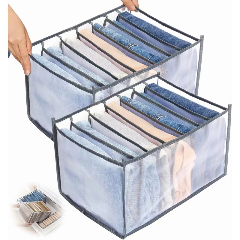Storage Box Manufacturer - 7 Grids Washable Rectangle