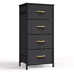 Storage Dresser Manufacturer - 4 Drawer Fabric Bins Plastic Tower