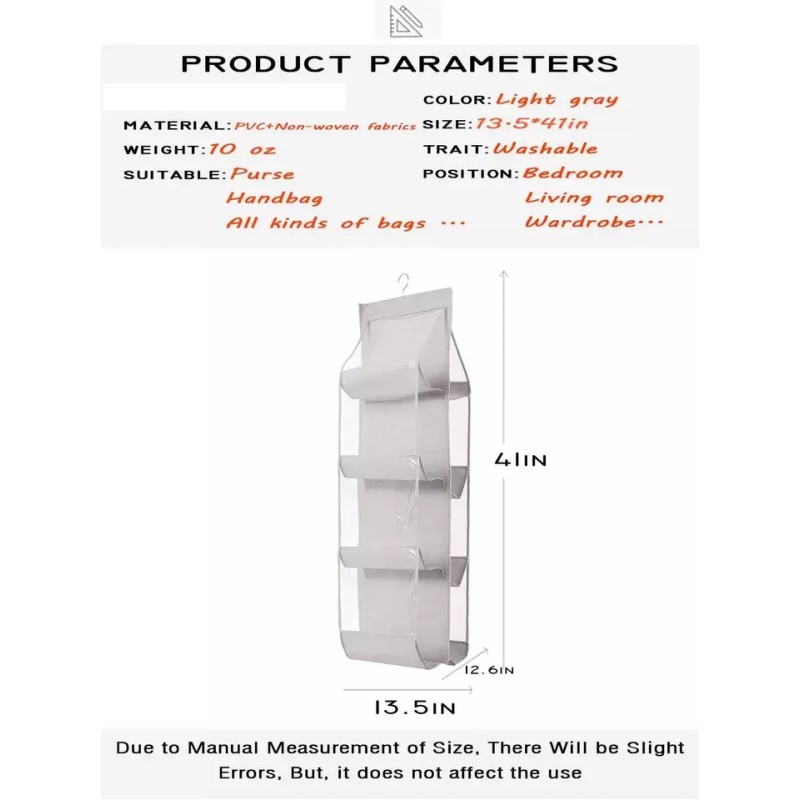 Hanging Organizer Manufacturer - 6 Pocket Wardrobe Clothes Clear