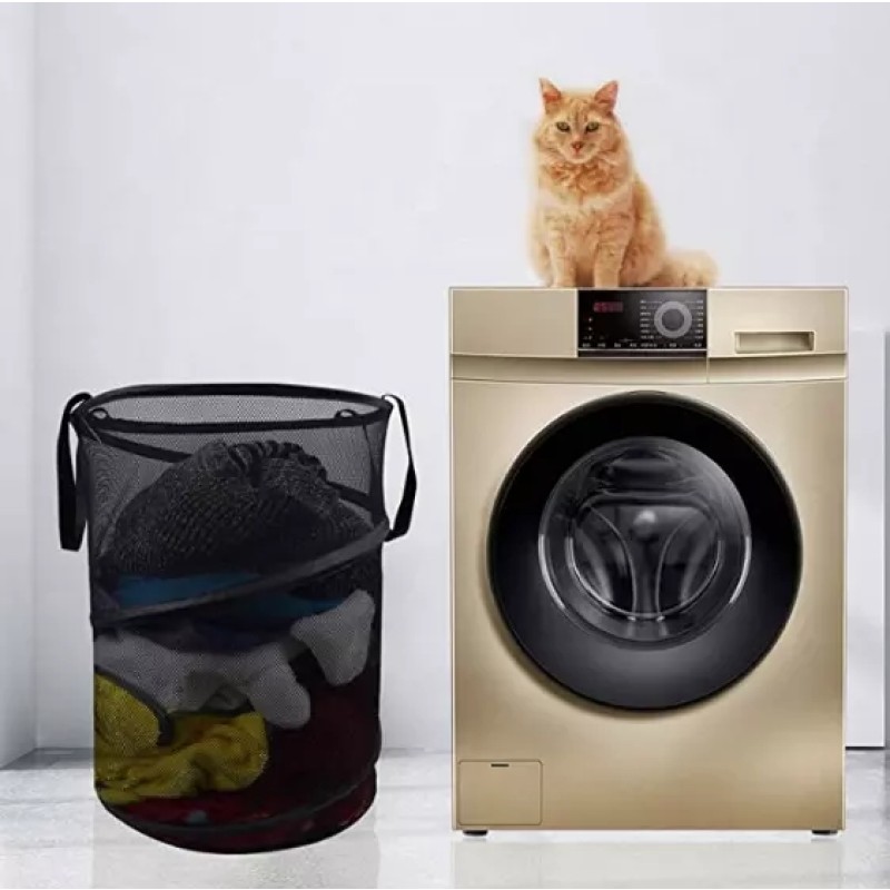 Laundry Basket Manufacturer - Foldable Spiral Pop-up Mesh