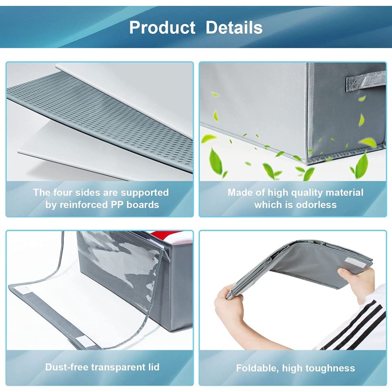 Storage Box Manufacturer - Upgraded Foldable with Transparent Lids