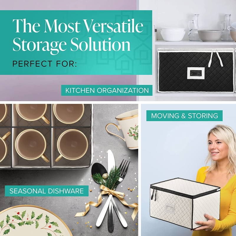 Dinnerware Organizer Manufacturer - 6 Pack Quilted for Dishes