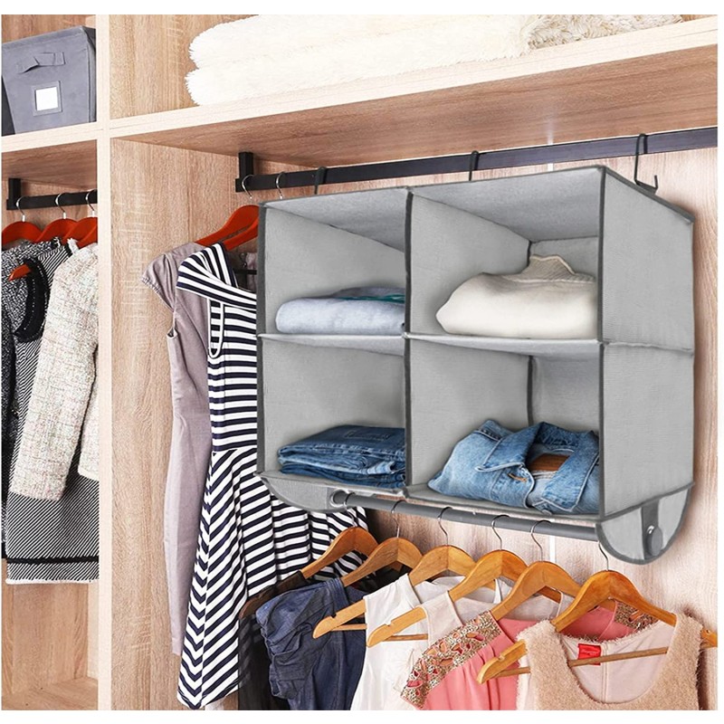 Hanging Organizer Manufacturer - 4-Shelf with Metal Hooks