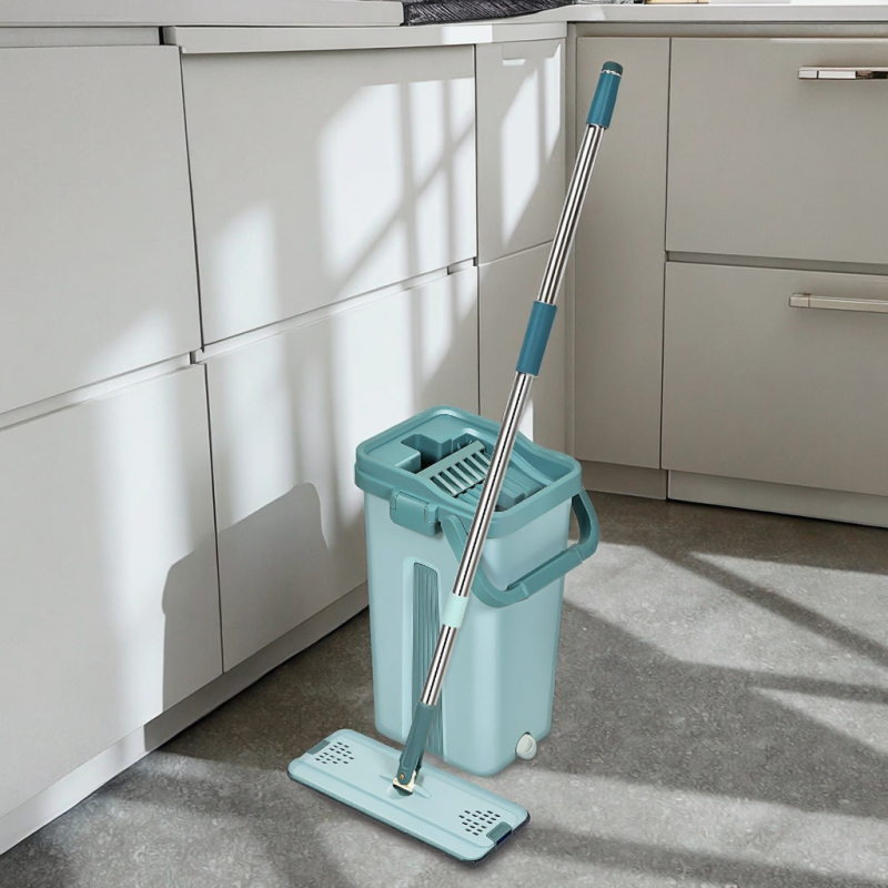 Flat Mop Manufacturer - Hand Free Washing Rotating Retractable