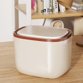 Trash Can Manufacturer - Cream Style Press Type Desktop