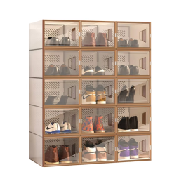 Shoe Storage Box Factory - Side Open Drop Door Stackable