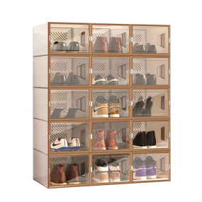 Shoe Storage Box Factory - Side Open Drop Door Stackable