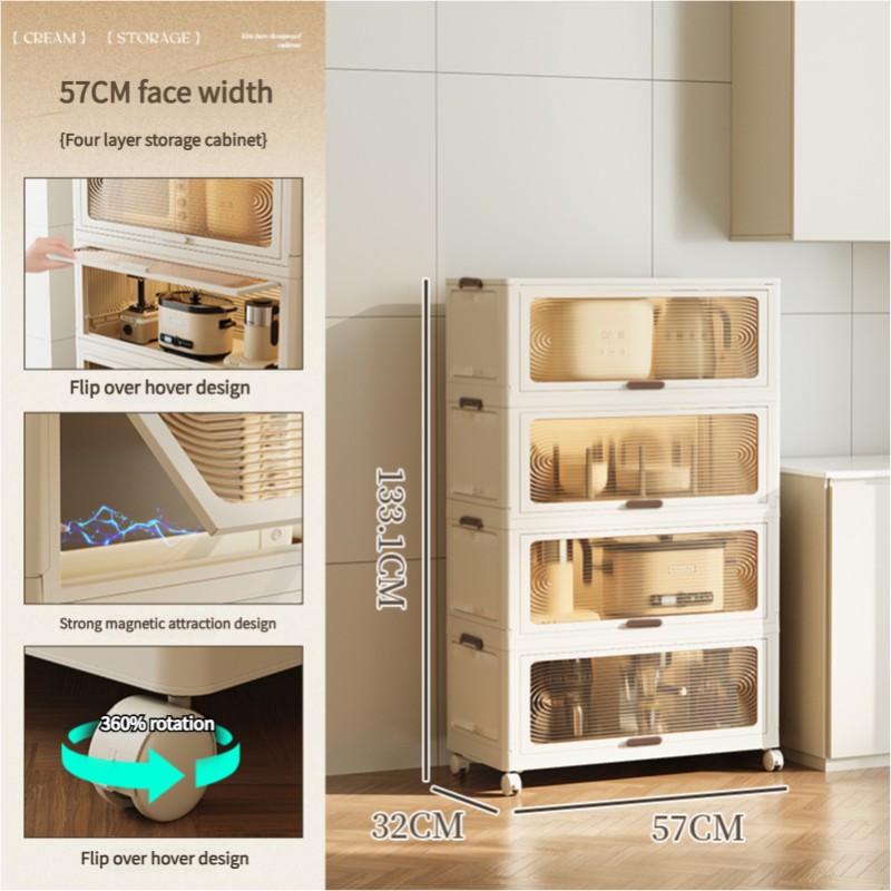 Storage Cabinet Factory - Large PP Dustproof Folding