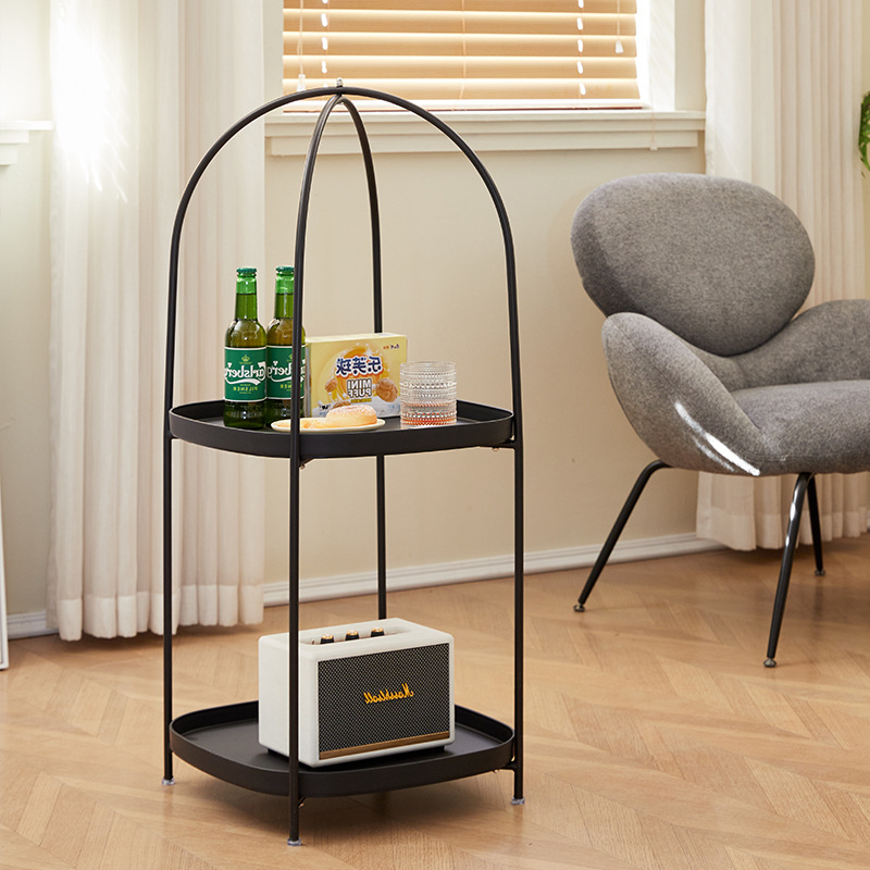 Side Table Manufacturer - Double-layer Cage Style Portable