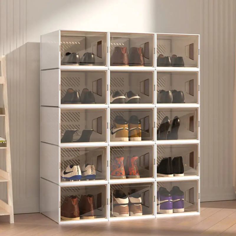 Shoe Storage Box Factory - Side Open Drop Door Stackable