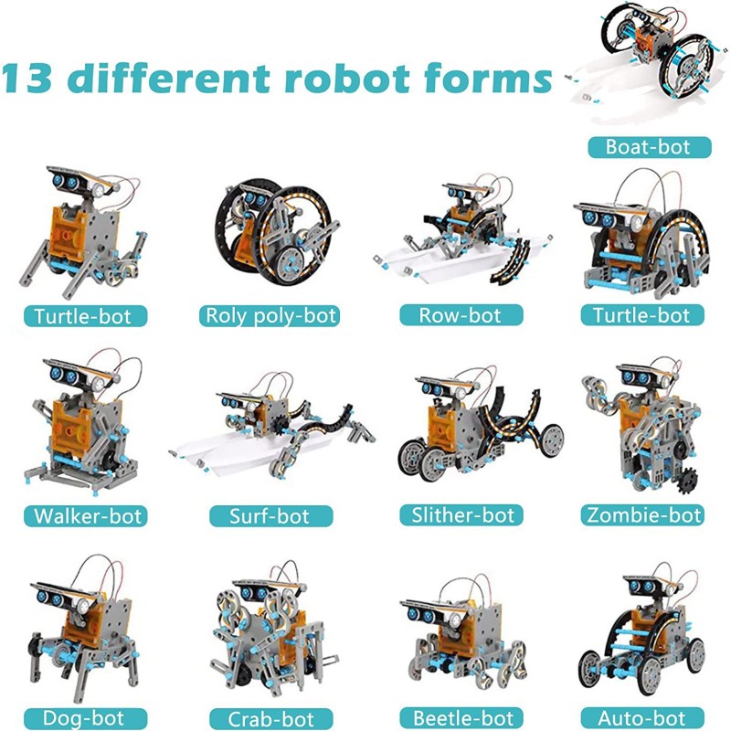 Solar Toy Robot Manufacturer - 13-in-1 Self-Loading ABS