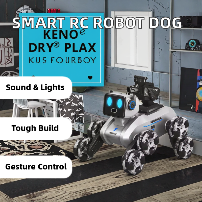 RC Robot Dog Manufacturer - Durable Plastic Eight Wheels