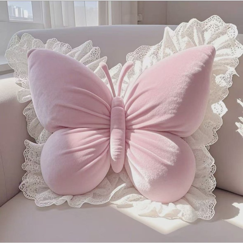 Butterfly Pillow Factory - Cute Girly Heart Sofa