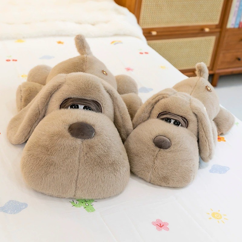 Plush Dog Toy Manufacturer - Snuggly Sleepy-Eyed Relaxed