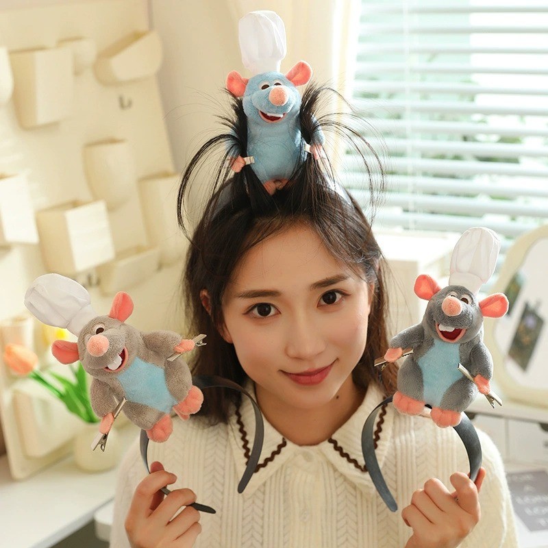 Plush Headband Factory - Cute Cuisine Mouse Hairpin