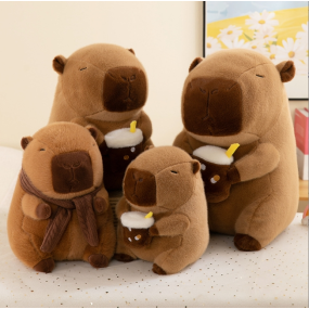 Capybara Plush Toy Manufacturer - Bobo Milk Tea Scarf