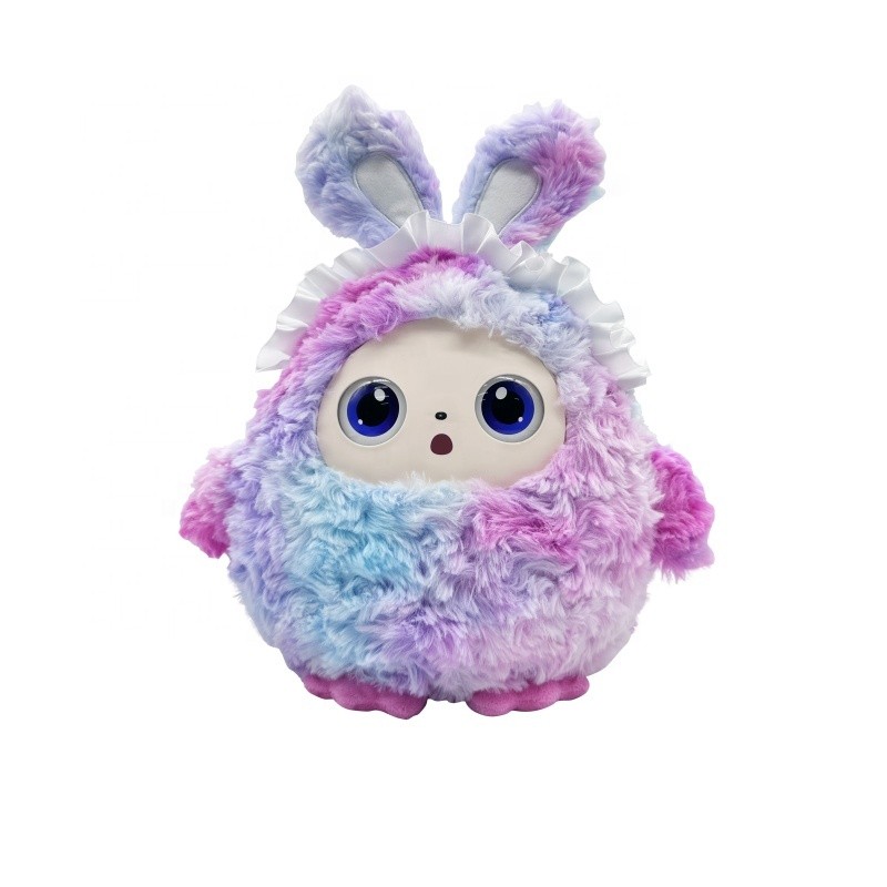 AI Plush Toy Manufacturer - Kawaii Round Dun Dun LED Eyes