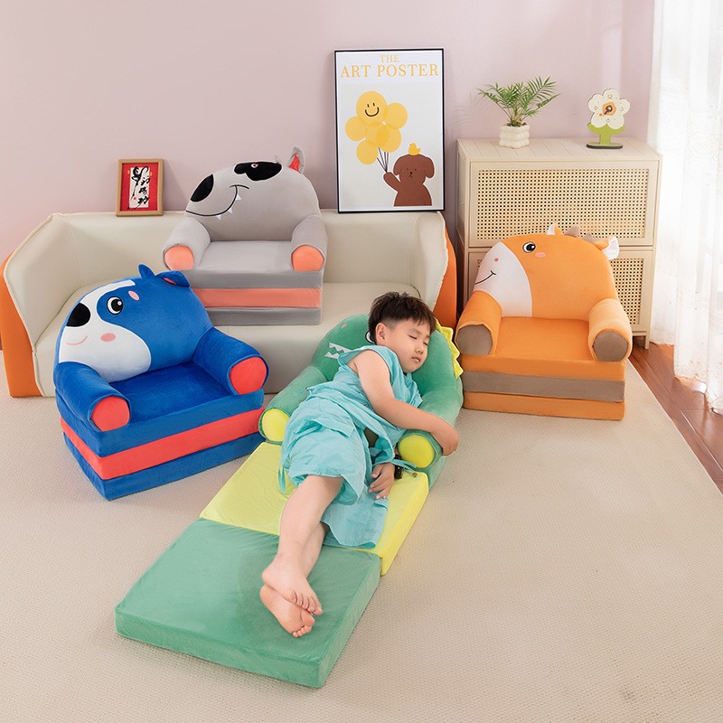 Toddler Couch Manufacturer - 2-in-1 Fold Kids Sofa Bed Cozy