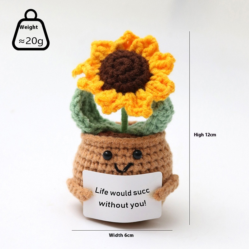 Crocheted Bear Manufacturer - Handmade Wool Small Potted Plants