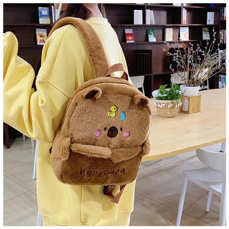 Capybara Backpack Manufacturer - Super Soft Cartoon with Zipper