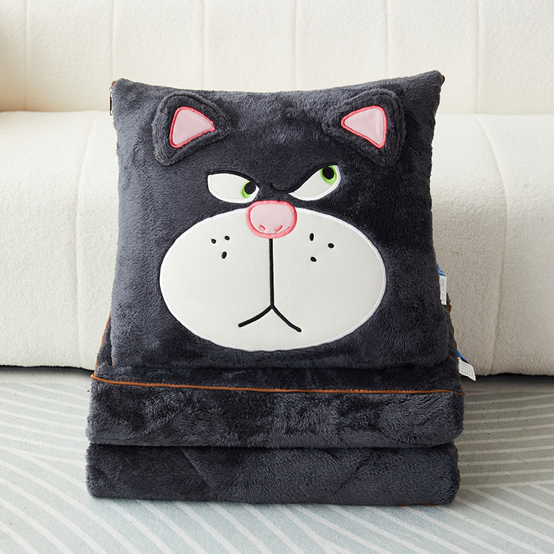 Pillow Quilt Manufacturer - Dual-Use Arctic Velvet Cartoon Pattern