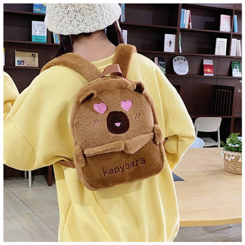 Capybara Backpack Manufacturer - Super Soft Cartoon with Zipper