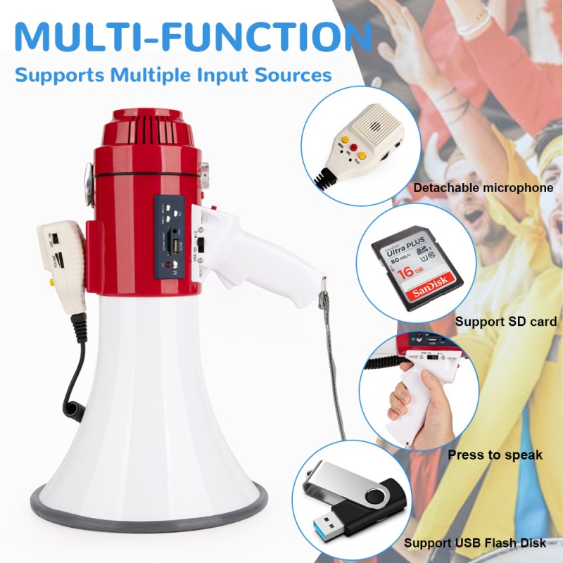 Siren Megaphone Supplier - 50W Handheld Speaker