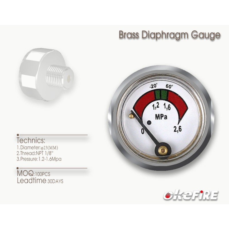 Pressure Gauge Supplier - Brass Diaphragm Fire