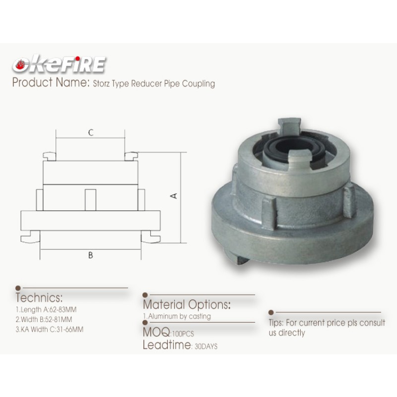 Reducer Coupling Manufacturer - Storz Type Aluminum